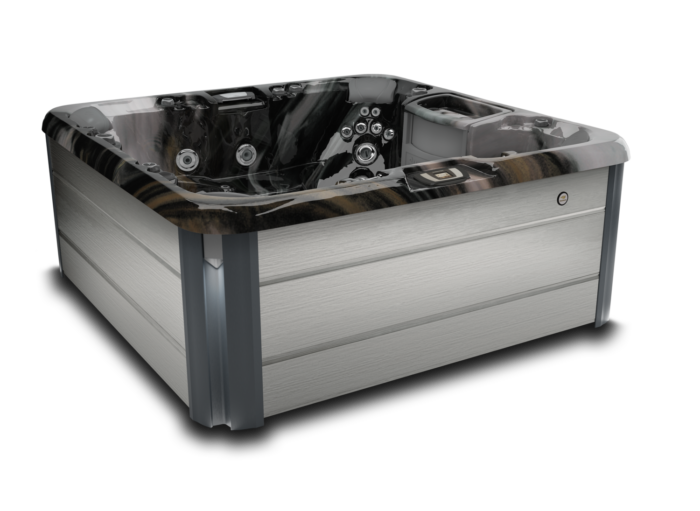 880 Optima Midnight BrushedGray 2022 - Red Rock Spas